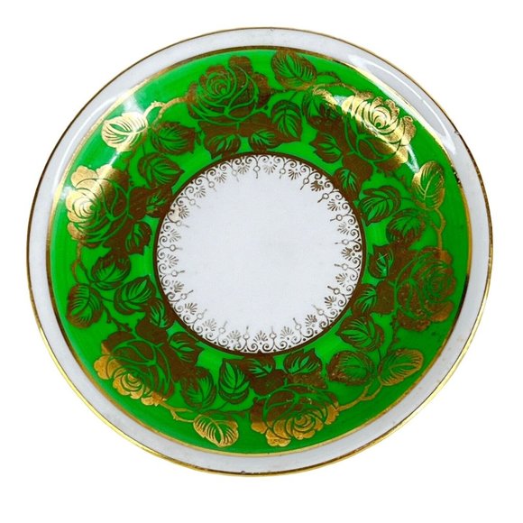 Mitterteich Bavaria Demitasse Three Footed Cup And Saucer Germany 049 Miniature - Picture 2 of 12